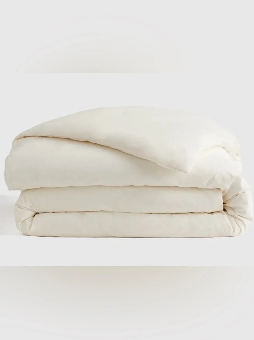 NEW Quince Organic Brushed Cotton Duvet Cover, King/Cal King (Ivory)